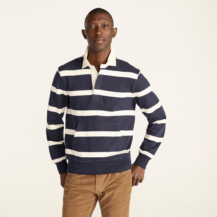 J.Crew French terry rugby sweatshirt - ShopStyle