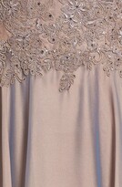 Thumbnail for your product : La Femme Lace & Satin A-Line Gown