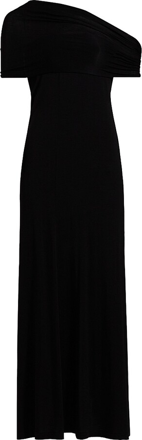 Helmut Lang Women's Sash One-Shoulder Maxi Dress - Black - Size XS