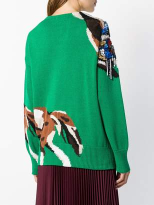 Krizia horse embroidered sweater