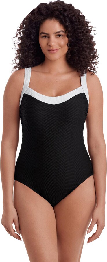 Longitude Sweetheart Inset Tank Long Torso One-Piece Swimsuit