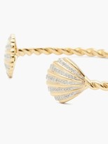 Thumbnail for your product : Yvonne Léon Diamond & 18kt Gold Shell Cuff - Yellow Gold