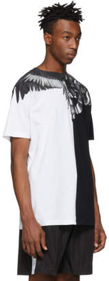 Marcelo Burlon County of Milan Black and Silver Snakes Wings T-Shirt