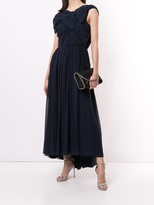 Thumbnail for your product : DELPOZO Asymmetric Sleeve Draped Dress
