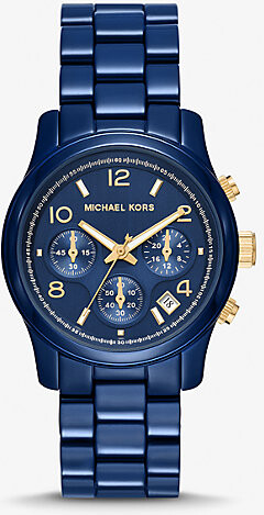 Michael Kors Mens Blue Chronograph Watch  Staintons