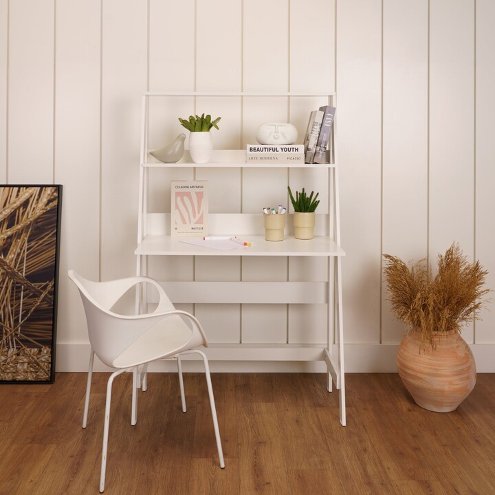 Boahaus Gumi Modern Ladder Computer Desk with a Shelf ShopStyle