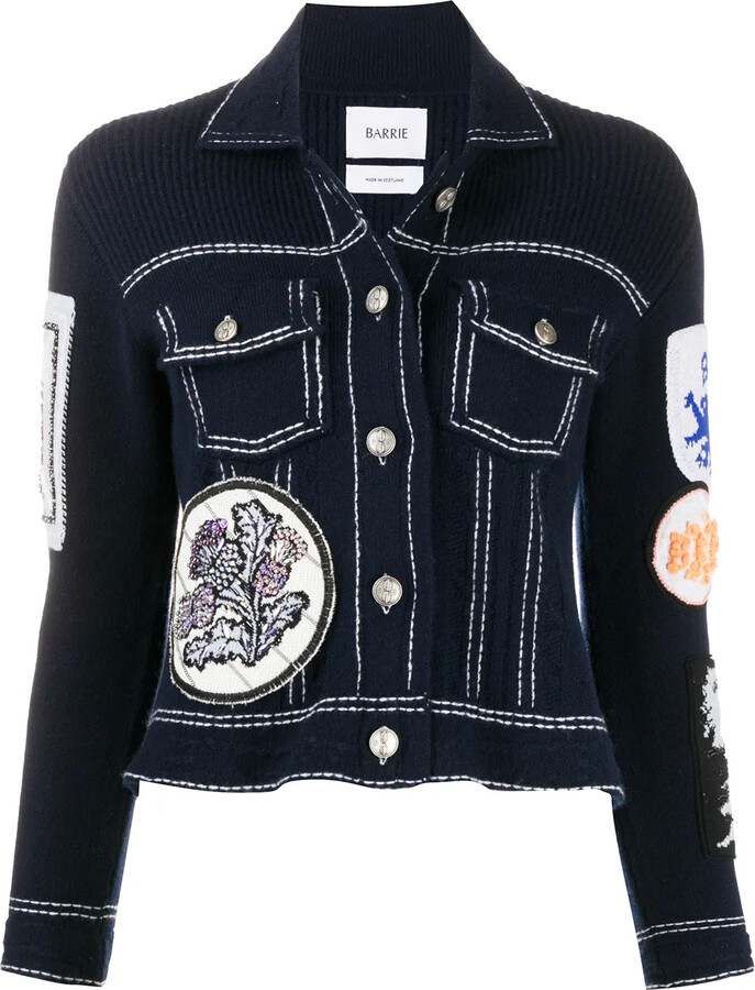 Patched Knitted Jacket