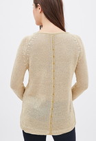 Thumbnail for your product : Forever 21 Longline Metallic Thread Sweater