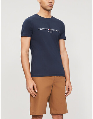 Tommy Hilfiger Logo-embroidered cotton T-shirt