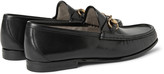 Thumbnail for your product : Gucci Horsebit Polished-Leather Loafers