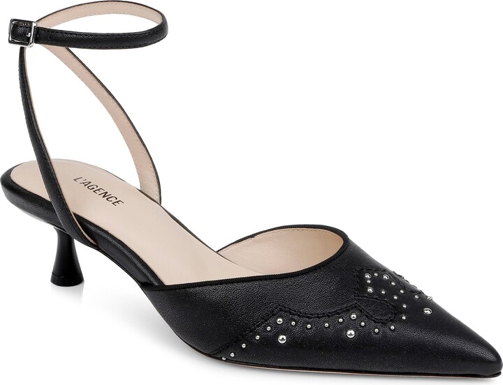 L'Agence Liana Ankle Strap Pointed Toe Pump