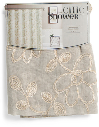 70x72 Rita Chenille Embroidered Shower, Does Marshalls Have Shower Curtains
