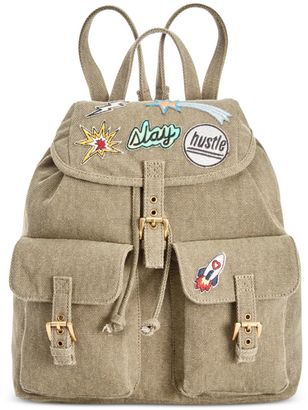 Steve Madden Dillian Canvas Medium Backpack with Patches, a Macy's Exclusive Style