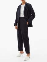 Thumbnail for your product : Issey Miyake Blink Geometric-print Pleated Trousers - Womens - Navy
