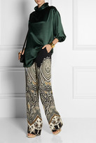 Thumbnail for your product : Issa Jenny oversized silk-satin blouse