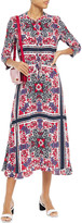 Thumbnail for your product : Claudie Pierlot Printed Crepe De Chine Midi Dress