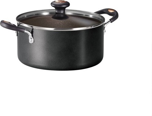 5.5 Qt Enameled Cast-Iron Series 1000 Covered Round Dutch Oven - Dark Blue  - Tramontina US