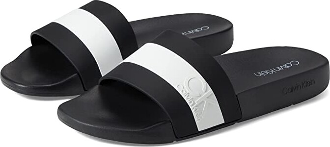 Calvin Klein Men's Black Sandals & Slides | ShopStyle