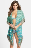 Thumbnail for your product : Maaji 'Grapeful Boho' Fringe Kimono Cover-Up