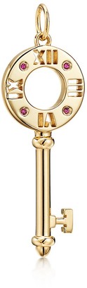 Tiffany & Co. Keys Atlas pierced key in 18k gold with rubies, small
