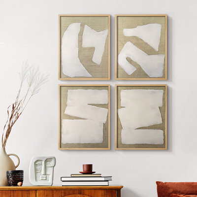 Wrought Studio Wabi Sabi Linen I Framed Print - Set of 4