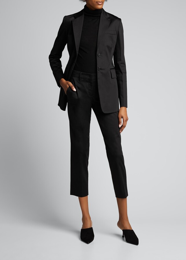 Prada Cotton Sateen Fitted Blazer 