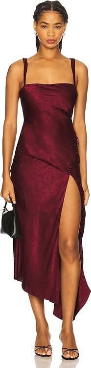 For Love & Lemons Carla Jacquard Midi Dress