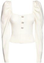 Thumbnail for your product : Giuseppe di Morabito Wool Knit Top W/ Jewel Buttons