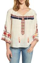 Thumbnail for your product : Kas Juana Embroidered Peasant Top