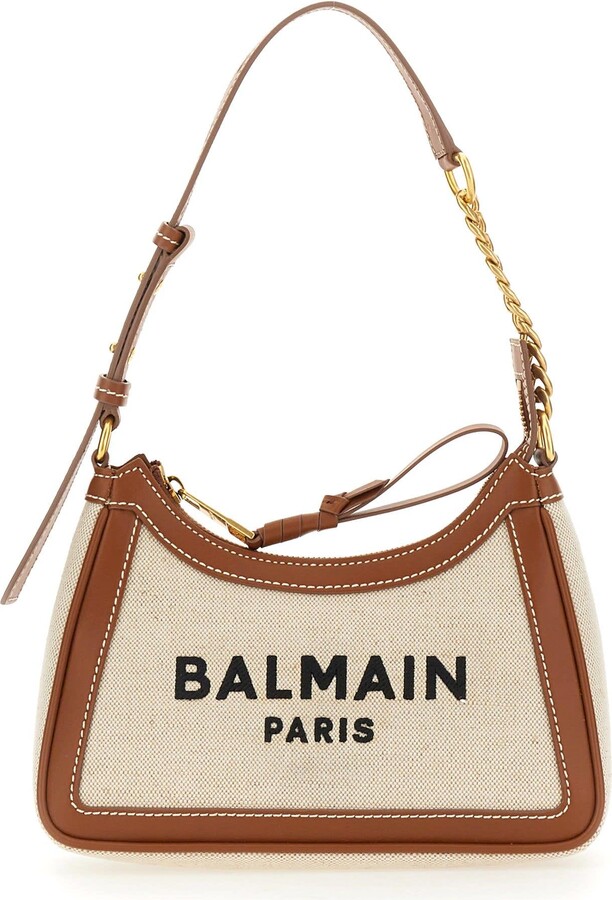 Balmain maxi Hobo Monogram jacquard shoulder bag - ShopStyle