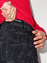 Thumbnail for your product : Balenciaga Black Logo Print Jeans