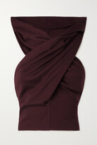 Thumbnail for your product : Saint Laurent Hooded Twisted Wool Top - Burgundy
