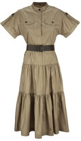 Thumbnail for your product : Peserico Slightly shiny effect cotton poplin midi dress
