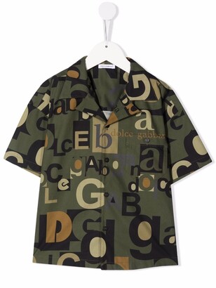 Dolce & Gabbana Children Logo-Print Short-Sleeved Shirt