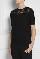 Thumbnail for your product : Stella McCartney Lace-paneled stretch-jersey top
