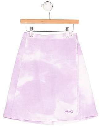 Versace Girls' Tie-Dye Wrap Skirt
