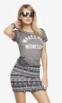 Thumbnail for your product : Express Burnout Graphic Tee - Whatever Wednesday