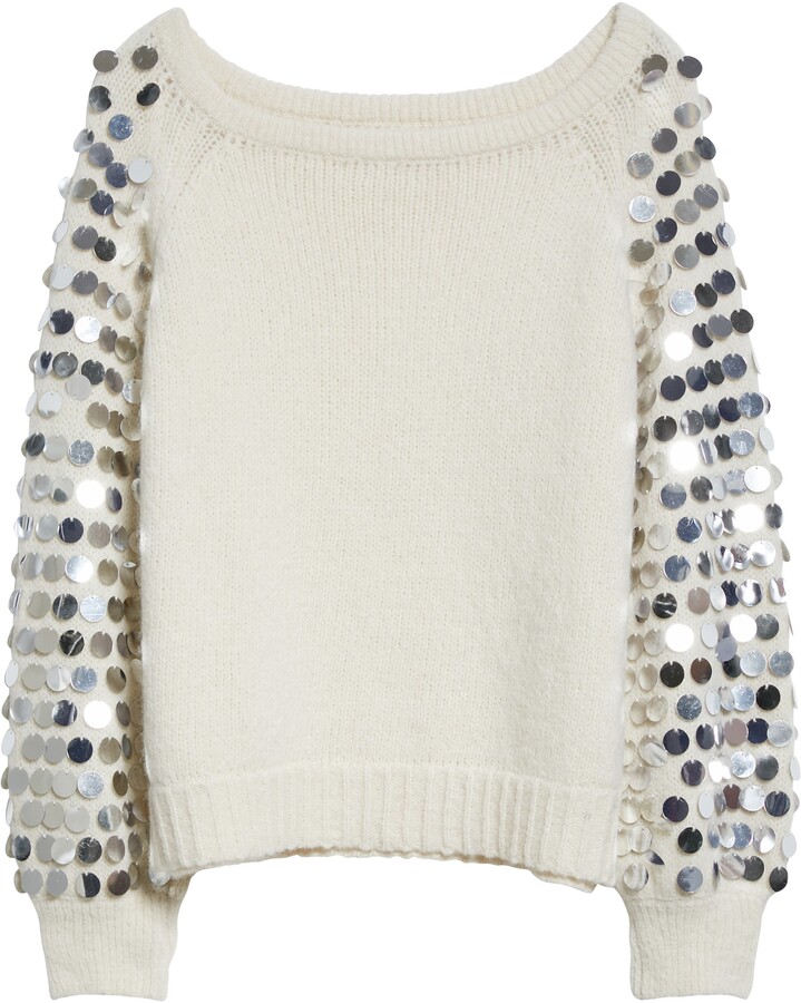 Embellished Shoulder Sweater | Shop the world's largest collection 