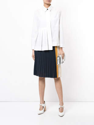 GUILD PRIME colour-block pleated skirt