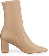 Thumbnail for your product : Stuart Weitzman Landry 75 Stretch Leather Sock Booties
