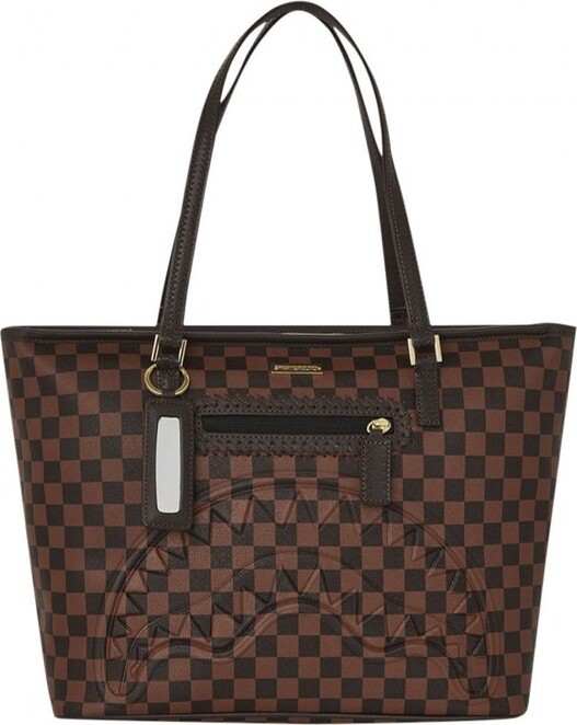 Sprayground Core Embossed Check Tote Bag
