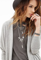 Thumbnail for your product : Forever 21 Open-Front Knit Cardigan