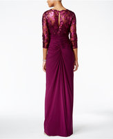 Thumbnail for your product : Adrianna Papell Adrianna Pappell Sequin Illusion Draped Gown