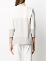 Thumbnail for your product : D-Exterior Long-Sleeve Block Colour Knitted Top