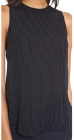 Thumbnail for your product : Theory Pinstripe Silk Brennia Blouse