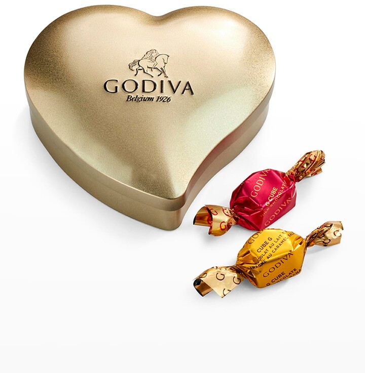 Godiva Chocolatier Valentine's Day Heart Tin with 12Piece Assorted G