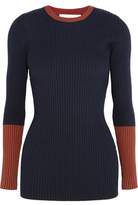 Victoria Beckham Two-Tone Ribbed 
