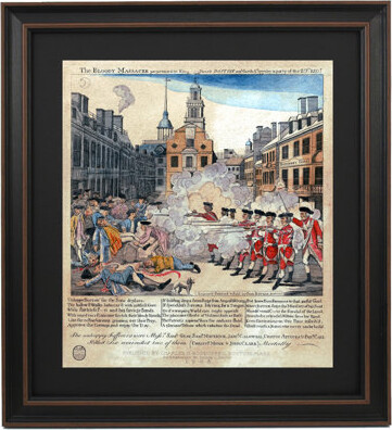 Darby Home Co The Bloody Massacre (Boston Massacre) by Thomas Paine | Framed Print