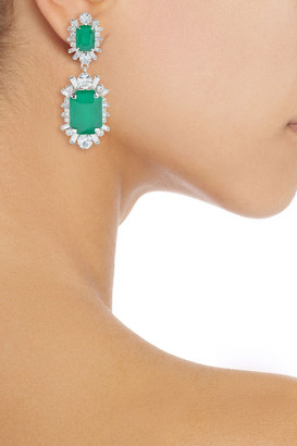 Elizabeth Cole Piper Rhodium-plated Swarovski Crystal Earrings