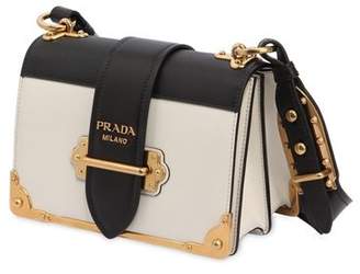 Prada Cahier Color Block Leather Shoulder Bag